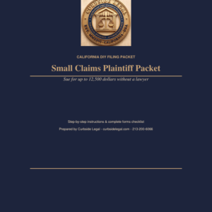 Small Claims Plaintiff Packet