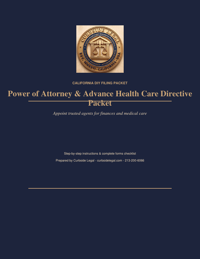 Power of Attorney & Advance Health Care Directive Packet